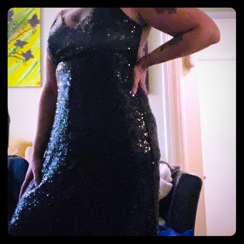 Gorgeous sequined dress.